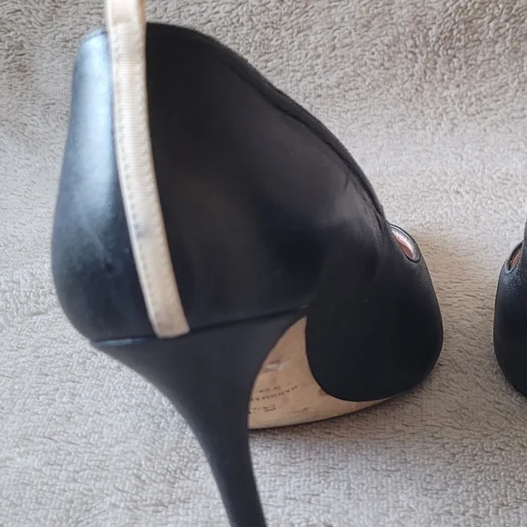 SJP by Sarah Jessica Parker black leather heels size 40 - Picture 13 of 16